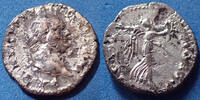 Roman Empire Quinarius TITUS, Quinarius Rome en 79-81, Victoria August, 15mm, 1,48g, RIC 94 B à TB Rare! -