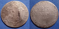 Schweiz, Suisse, Genève, Genf 25 centimes Schweiz, Switzerland, Suisse, Genf, Genève, 25 centimes 1847, KM.135, 25mm, 3,37g, Presque TTB -