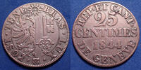 Schweiz, Suisse, Genève, Genf 25 centimes Schweiz, Suisse, Genf, canton de Genève 25 centimes 1844, HMZ.2.365b, 24,8mm, 3,65g, TTB à SUP -