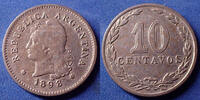 Argentine, Agentina 10 centavos Argentina, argentine, 10 centavos 1898, KM 35, 19mm, 2,96g, TTB -