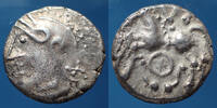 Aedui, Eduens denier EDUENS, AEDUI, denier à la croisette et à la rouelle, variété avec deux torques inversé au revers, Manque au DT/LT, 12mm, 1,86g -