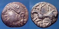 Lingones, Lingons denier LINGONES, LINGONS, région de Langres, denier KALETEDOY, variété avec un grosse tête casquée, DT.3196 Var., 12mm, 1,90 g, SUP/TTB -