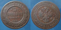 Russie, Russian, Russia 3 kopecks Russia, Russie, Nicolas II 3 kopecks 1897, P.TTB -