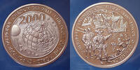 Chronique du Monde, médaille monde Médaille en argent 999/°°°, 32 grammes, chronique du monde 1999 (neusilber), PP - silver -