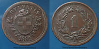 Schweiz, Switzerland, Suisse 1 rappen Schweiz, Suisse, 1 rappen 1891 B, HMZ.1215, TTB+ -