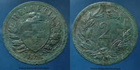 Schweiz, Switzerland, Suisse 2 rappen Schweiz, Suisse, 2 rappen 1851 A, HMZ.1213 , Bon TTB -