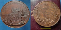 Horticulture Société d'horticulture de la Côte, médaille en cuivre, prix de 3e classe, Tomates, avec écrin d'origine, 61mm, 133,09g, SUP -