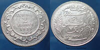 Tunisie, Tunisia 2 francs Tunisie, Tunisia, 2 francs en argent 1911 A Paris, KM.239 P.SUP - silver -