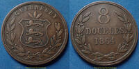 Guernesey 8 doubles Guernesey, 8 doubles 1864, KM.7 TTB -