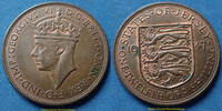 Jersey, ile de, states of Jersey schilling Jersey, georges VI, 1/12e de schilling 1947, KM.18 SUP -