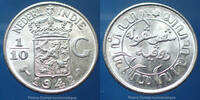 Indes Hollandaise, Netherland India gulden Netherlands India, Indes Hollandaises, 1/10 de gulden 1942 S, KM.318 SUP à FDC -