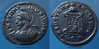 Roman Empire nummus Constantinus II Caesar, Constantin II César, nummus London en 323-324, Buste casqué, RIC 287, 19mm, 3,11g P. SUP -