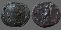 Roman Empire sestertius Decius, Trajan Dèce, sestertius Roma en 250, Vitus Aug SC, RIC 127, 26x28mm, 18,46g, traces de néttoyage, Q.SUP -