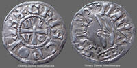 Franche comté besançon denier Besançon, Franche Comté, Hugues Ier, denier HVGO à la main bénissante, PA.5363, 1,24g, SUP Rare! R! -