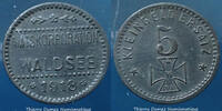 Waldsee Württemberg 5 pfennig Waldsee Württemberg 5 pfennig 1918 Funck 569.1 quelques traces sinon P.SUP -