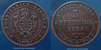 Saxe, Sachsen Albertinische Linie 5 pfennig Sachsen Albertinische Linie,... 10,00 EUR  Excl. 10,00 EUR Verzending
