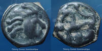 Senones, Senons potin Senones, Senons, potin à la tête d'indien, LT 7417 / DT 2640, 17,5mm 4,72g TTB+/TTB -