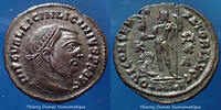 Roman Empire follis ou nummus Licinius Ier, follis ou nummus Alexandria en 316-317, Iovi Conservatori Avgg, RIC 18, 20mm, 3,53g SUP à FDC avec argenture! -