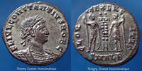Roman Empire nummus Constantius II, Constance II, nummus Alexandrie en 333-335, Gloria Exercitus, RIC 60, 17mm, 2,22g, SUP+ Argenture! -