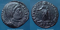 Roman Empire nummus Helena, Helène, nummus Trèves, Treveri, Trier en 327-328, Securitas Reipublice, RIC 508, 17mm, 2,99g, TTB/TTB+ -