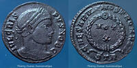 Roman Empire nummus Crispus, nummus Trèves, Trier, Treveri en 323-324, Caesarum Nostrorum, RIC 431, 2,82g, TTB+ -