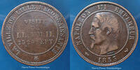 France 10 centimes Napoléon III, visite de la monnaie de Lille, module du 10 centimes, 1853, VG 3565, TB à TTB -