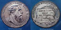 Allemagne, Deutschland, Kaiserreich, Empire Friedrich III, Kaiserreich, médaille argentée, Lerne leiden zu klagen 1888, 39mm, TB à TTB - silver -