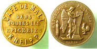 Jeton publicitaire 20 francs JETON PUBLICITAIRE, module du 20 francs or genie, café de malt, KNEIPP, laiton repoussé, cur en carton, SUPERBE - gold -
