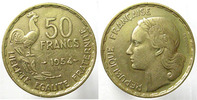 France 50 Francs 50 Francs Guiraud, 1954 B, G.880 Néttoyé sinon TTB -