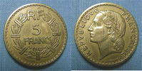 France 5 Francs 5 Francs type lavrillier, 1945 C, bronze-alu, Gadoury 761a, TTB -