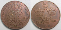 Suède, Sverige, Sweden SUEDE, SWERIGE, SWEDEN, 5 ores 1925, Fosterlandet, KM.779.2 TTB+ -