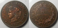 France 5 centimes 5 centimes Cérès 1889 A, G.157a léger néttoyage sinon TTB+ -