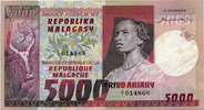 Madagascar, Malgache 5000 francs MADAGASCAR, 5000 francs 1974, P.645a, presque SUPERBE -