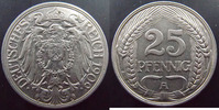 Allemagne, Deutschland, Germany 25 pfennig Allemagne, Deutsche Reich, 25 pfennig 1909 A, J.18 TTB+ -
