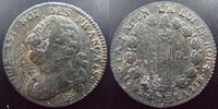 Constitution 12 Deniers LOUIS XVI, 12 Deniers Français 1792 BB Strasbourg, 14,90 grms, G.12 TB -