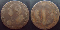 Constitution 6 Deniers LOUIS XVI, 6 Deniers Français 1792 BB Strasbourg, 4,86 grms, G.7 B -
