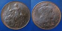 France 5 centimes 1908 3e R&eacute;publique - Daniel Dupuis - G.165 VZ 27,50 EUR  Excl. 10,00 EUR Verzending