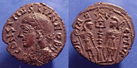 Roman Empire Nummus CONSTANS, Nummus atelier indéterminé vers 333-350, Glolria exercitus à une enseigne, 14mm, 1,51 grms, TTB + -