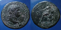 Roman Empire sestertius Nero, Neron, sestertius Lugdunum, Lyon en 66, ROMA SC, RIC 516, 35mm, 23,38g SUP Natural intact red brown patina!!! -
