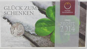 Österreich 5 Euro Neujahrsmünze 2014 - Glück zum Schenken - Prosit 2014 - 5 Euro Silbermünze -