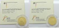 Deutschland 20 Euro Gold Serie Heimische Vögel - Uhu J -