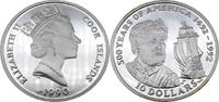 Cookinseln 10 Dollars 500 Years of America 1492-1922 -