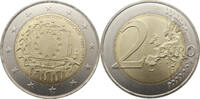 Frankreich 2 Euro 30 Jahre Europaflagge -