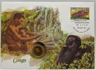 Kongo 5 Francs Abbildung eines Gorillas - Numisbrief -