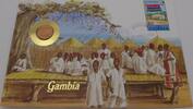 Gambia 1 Butut Numisbrief - Abbildung einer uniformierten Menge -