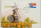 Niederlande 1 Gulde Abbildung einer Windmühle in einem Tulpenfeld - Numisbrief -