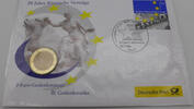Bundesrepublik Deutschland / BRD 2 Euro + Gedenkmarke Zwei Euro - 50 Jahre Römische Verträge - Numisbrief - Deutsche Post -