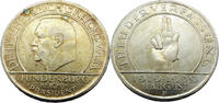 Weimarer Republik 3 Reichsmark Hindenburg / Schwurhand -