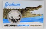 Australien 1 Dollar / 1 Oz Australian Saltwater Crocodiles - Graham - $1- 1 oz .999 Ag - Elizabeth II -