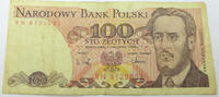 Polen 100 Zloty Polen Geldschein -